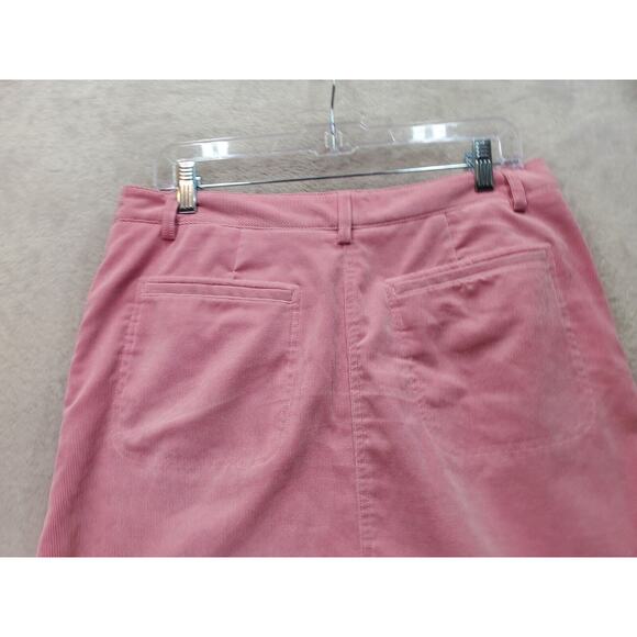 CR by Golf Straight & Pencil Skirt Womens Size 8 Pink Corduroy Zip Front Pockets - Picture 6 of 9